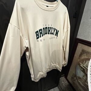 Cream Brooklyn New York Sweatshirt